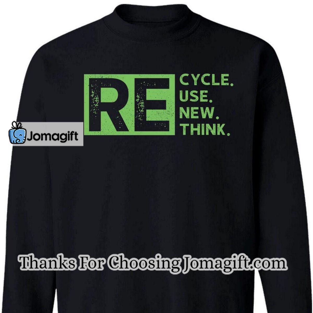Recycle Reuse Renew Rethink Crisis Environmental Activism Sweater 3