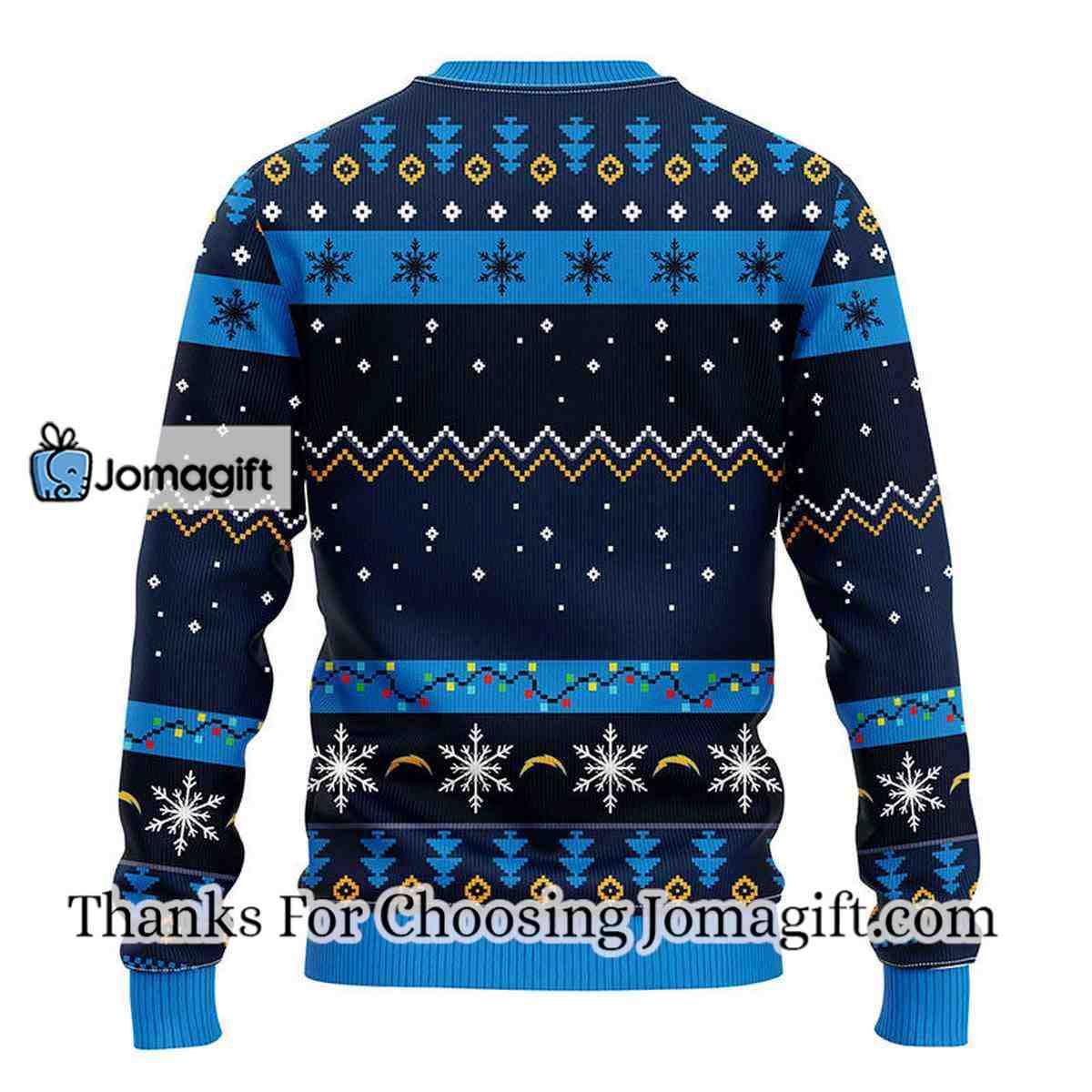 San Diego Chargers Dabbing Santa Claus Christmas Ugly Sweater 2 1