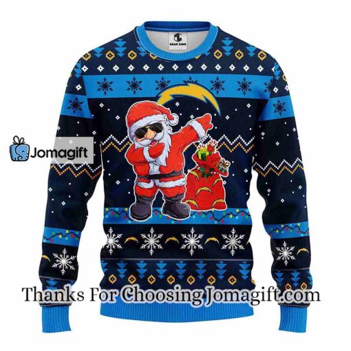 Los Angeles Chargers Dabbing Santa Claus Christmas Ugly Sweater