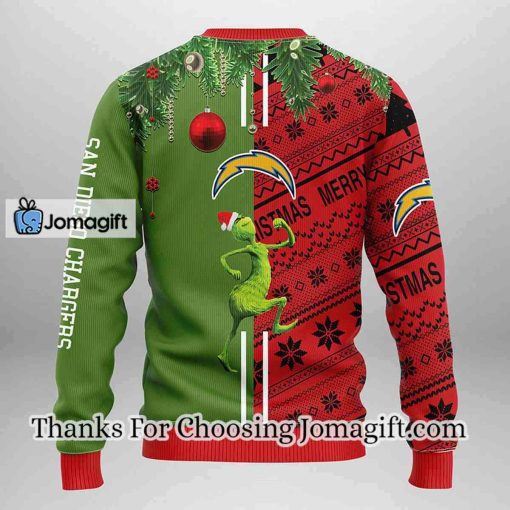 Los Angeles Chargers Grinch & Scooby-Doo Christmas Ugly Sweater