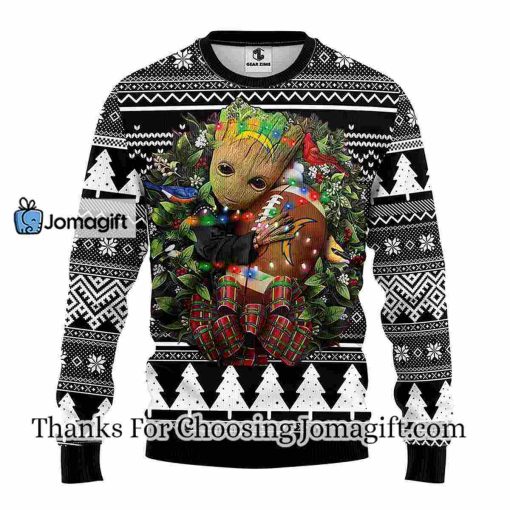 Los Angeles Chargers Groot Hug Christmas Ugly Sweater