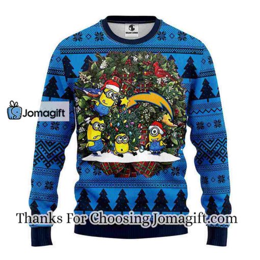 Los Angeles Chargers Minion Christmas Ugly Sweater