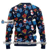San Diego Chargers Santa Claus Snowman Christmas Ugly Sweater 2