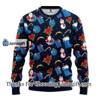 San Diego Chargers Santa Claus Snowman Christmas Ugly Sweater 3