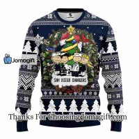 San Diego Chargers Snoopy Dog Christmas Ugly Sweater 3