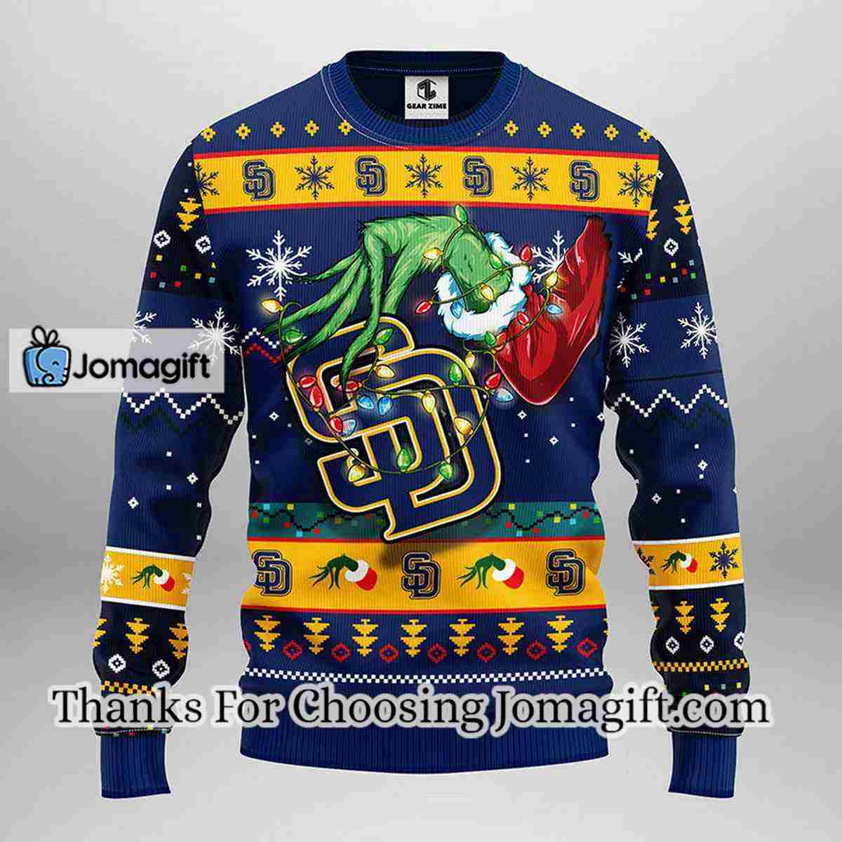 Grinch Minnesota Vikings 3D Ugly Christmas Sweater