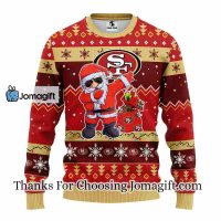 San Francisco 49ers Dabbing Santa Claus Christmas Ugly Sweater 3