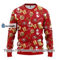 San Francisco 49ers Santa Claus Snowman Christmas Ugly Sweater 3