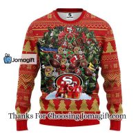 San Francisco 49ers Tree Ugly Christmas Fleece Sweater 3