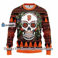 San Francisco Giants Skull Flower Ugly Christmas Ugly Sweater