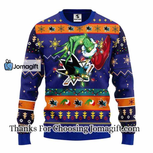San Jose Sharks Grinch Christmas Ugly Sweater