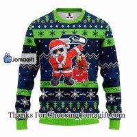 Seattle Seahawks Dabbing Santa Claus Christmas Ugly Sweater