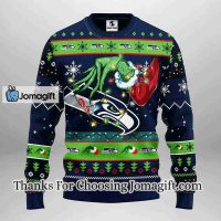 Seattle Seahawks Grinch Christmas Ugly Sweater 3