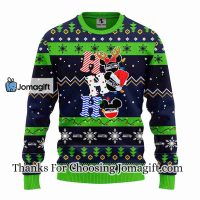Seattle Seahawks HoHoHo Mickey Christmas Ugly Sweater 3