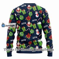 Seattle Seahawks Santa Claus Snowman Christmas Ugly Sweater 2