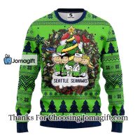 Seattle Seahawks Snoopy Dog Christmas Ugly Sweater