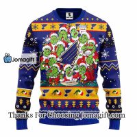 St. Louis Blues 12 Grinch Xmas Day Christmas Ugly Sweater 3