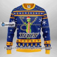 St. Louis Blues Funny Grinch Christmas Ugly Sweater 3