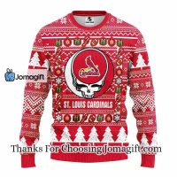 St. Louis Cardinals Grateful Dead Ugly Christmas Fleece Sweater 3