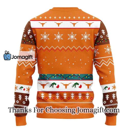 Texas Longhorns 12 Grinch Xmas Day Christmas Ugly Sweater