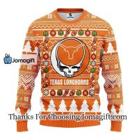 Texas Longhorns Grateful Dead Ugly Christmas Fleece Sweater 3