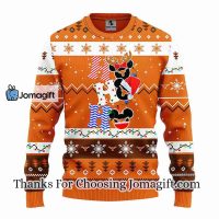 Texas Longhorns Hohoho Mickey Christmas Ugly Sweater 3