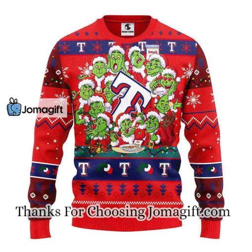 Texas Rangers 12 Grinch Xmas Day Christmas Ugly Sweater
