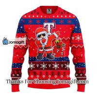 Texas Rangers Dabbing Santa Claus Christmas Ugly Sweater 3