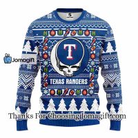 Texas Rangers Grateful Dead Ugly Christmas Fleece Sweater