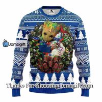 Texas Rangers Groot Hug Christmas Ugly Sweater 3