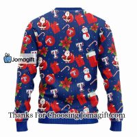 Texas Rangers Santa Claus Snowman Christmas Ugly Sweater 2