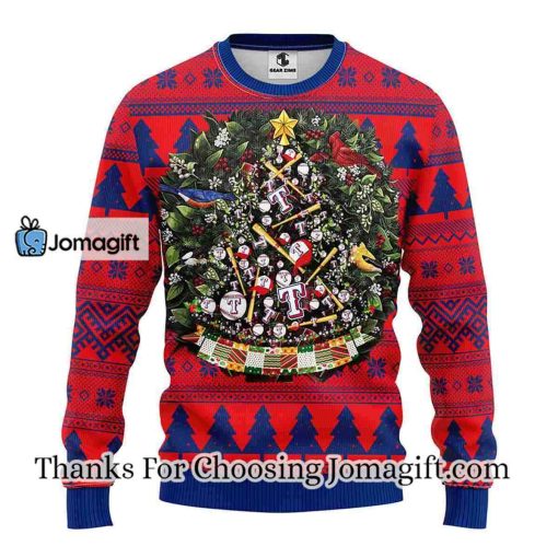 Texas Rangers Tree Ball Christmas Ugly Sweater
