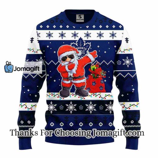 Toronto Maple Leafs Dabbing Santa Claus Christmas Ugly Sweater