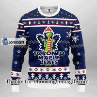 Toronto Maple Leafs Funny Grinch Christmas Ugly Sweater 3