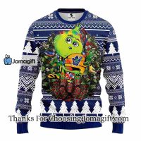 Toronto Maple Leafs Grinch Hug Christmas Ugly Sweater 3