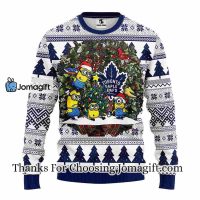 Toronto Maple Leafs Minion Christmas Ugly Sweater 3