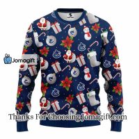 Vancouver Canucks Santa Claus Snowman Christmas Ugly Sweater
