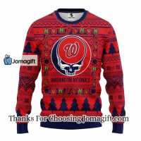 Washington Nationals Grateful Dead Ugly Christmas Fleece Sweater 3