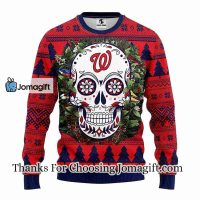 Washington Nationals Skull Flower Ugly Christmas Ugly Sweater