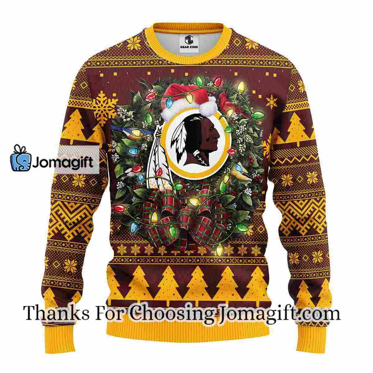 Washington Redskins Christmas Ugly Sweater 3