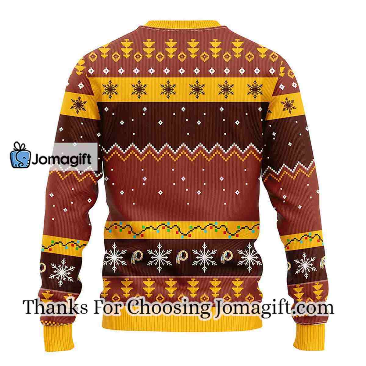 Washington Redskins Dabbing Santa Claus Christmas Ugly Sweater 2