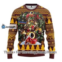 Washington Commanders Tree Ugly Christmas Fleece Sweater
