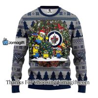 Winnipeg Jets Minion Christmas Ugly Sweater 3