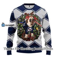 Winnipeg Jets Pub Dog Christmas Ugly Sweater 3