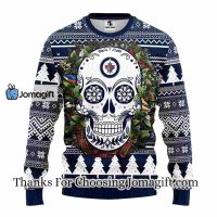 Winnipeg Jets Skull Flower Ugly Christmas Ugly Sweater