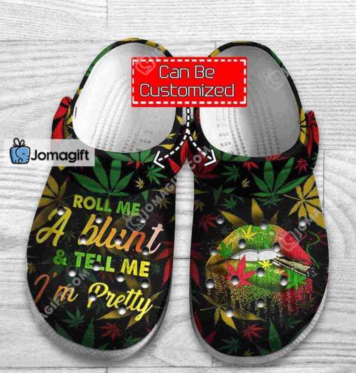 Blunt Compliment Cannabis Leaf Custom Crocs Unisex Comfort Slides