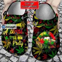 Customizable Blunt & Beauty Cannabis Crocs Slides 1