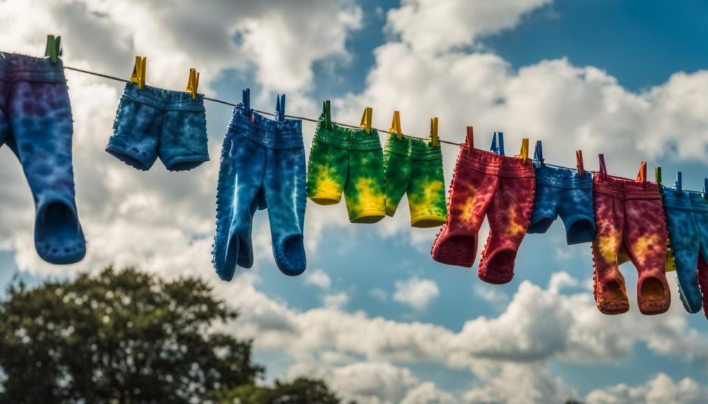 Drying time for tie-dye Crocs