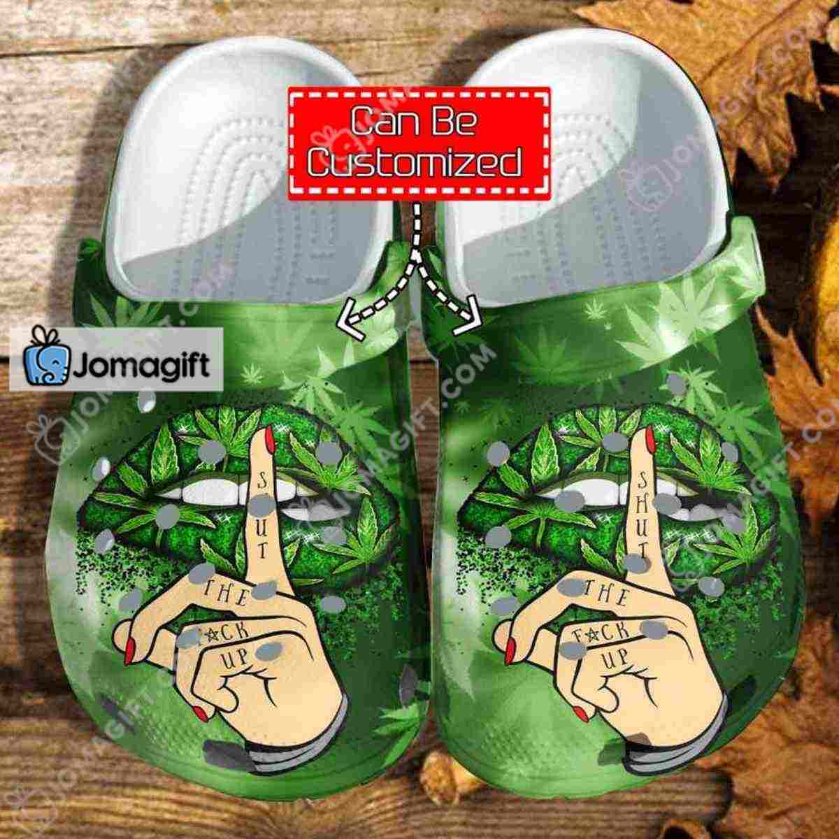 Hush Finger Cannabis Sandals Cool Weed Motif Comfort Slides 2
