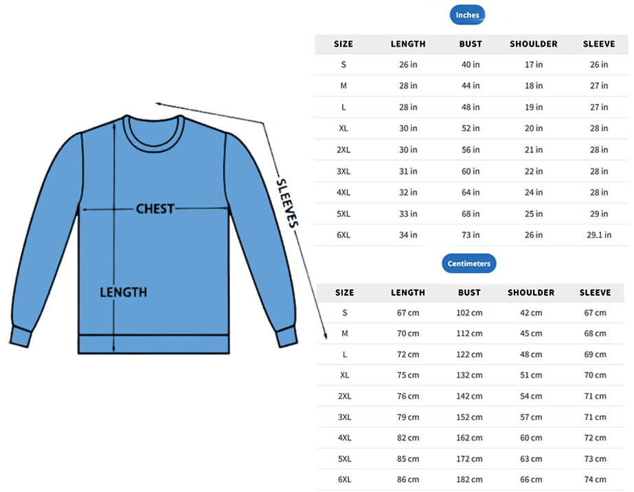 Sweater Size Chart 3 1 Jomagift